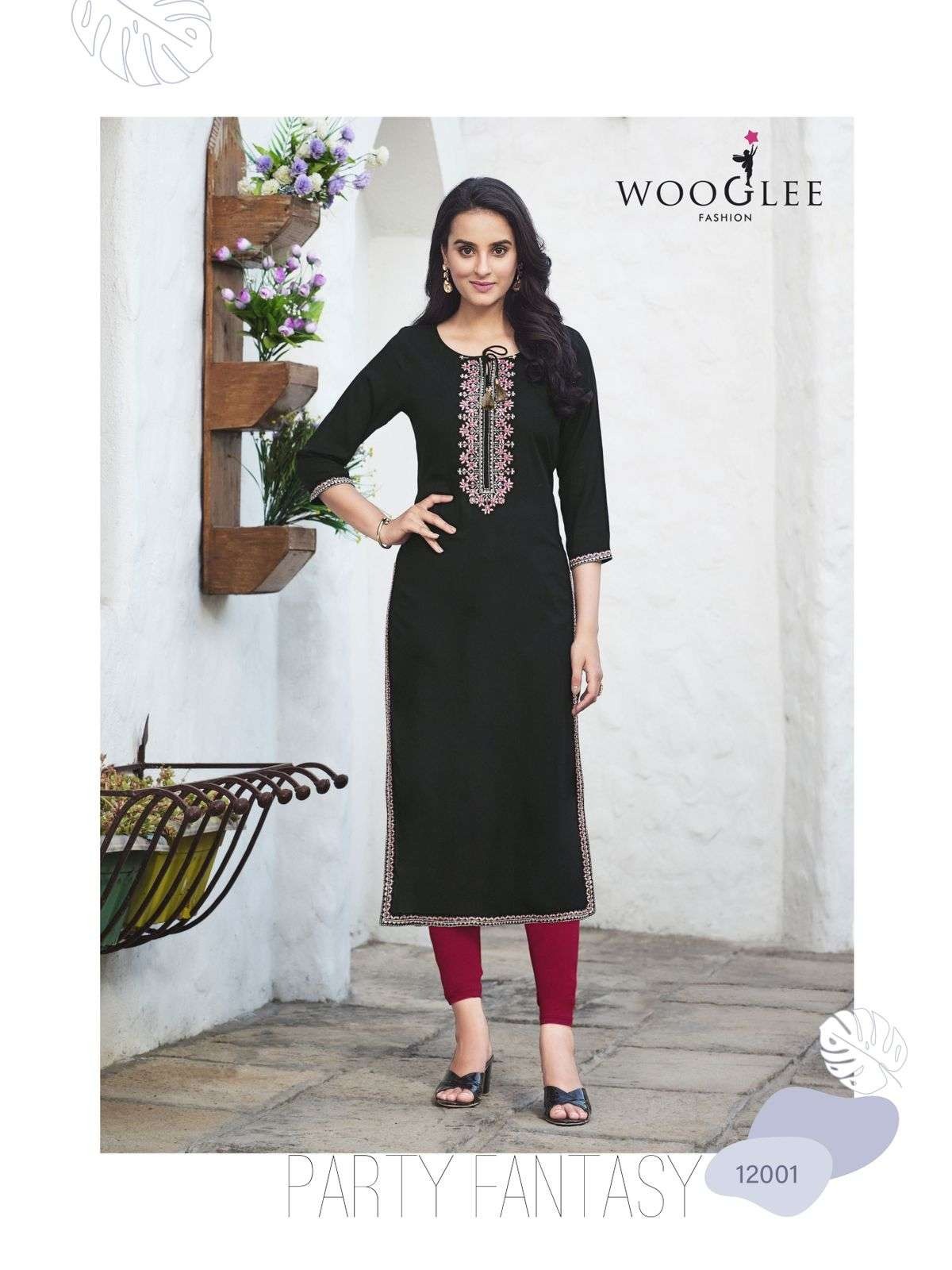 Florence By Wooglee Rayon Designer Kurtis Catalog